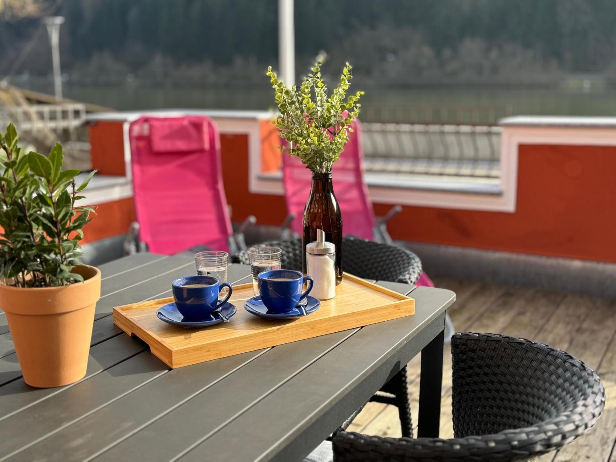 Terrassenwohnung Mit Donaublick 오베른첼 외부 사진